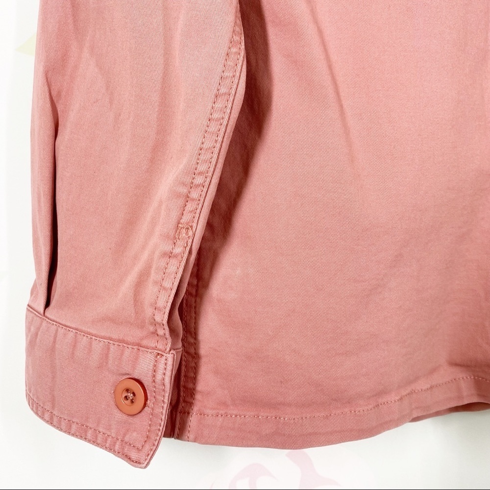 Sanctuary Clothing Salmon Pink Button Down Shirt Jacket Shacket S - Picture 7 of 10